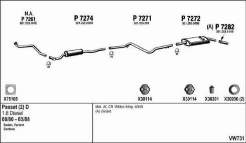 Fenno VW731 - Система випуску ОГ autocars.com.ua