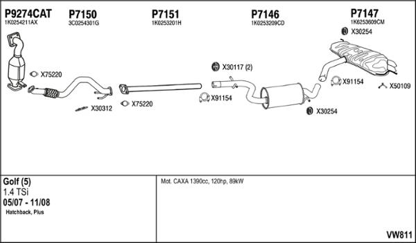 Fenno VW811 - Система випуску ОГ autocars.com.ua