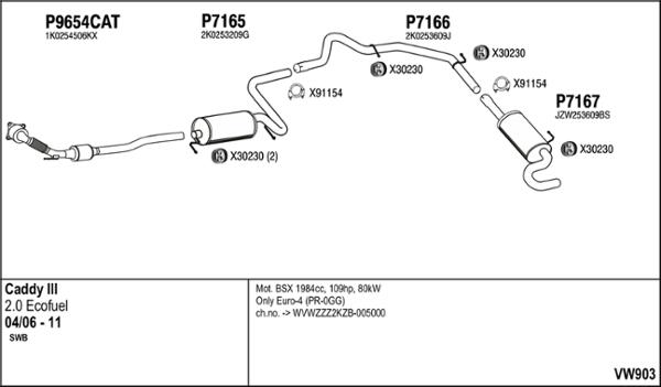 Fenno VW903 - Система випуску ОГ autocars.com.ua