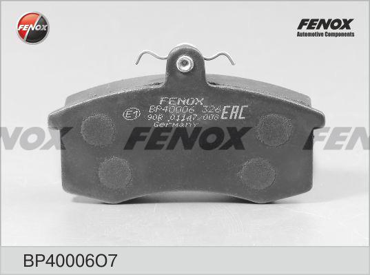 Fenox BP40006O7 - Гальмівні колодки, дискові гальма autocars.com.ua