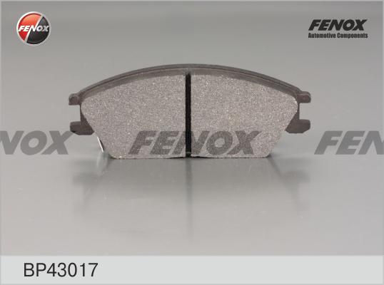 Fenox BP43017 - Тормозные колодки, дисковые, комплект avtokuzovplus.com.ua