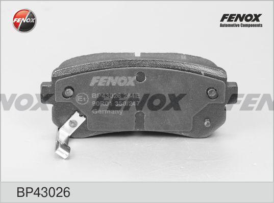 Fenox BP43026 - Гальмівні колодки, дискові гальма autocars.com.ua