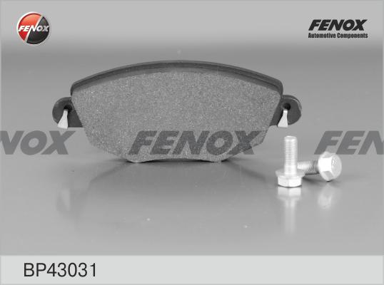 Fenox BP43031 - Тормозные колодки, дисковые, комплект avtokuzovplus.com.ua