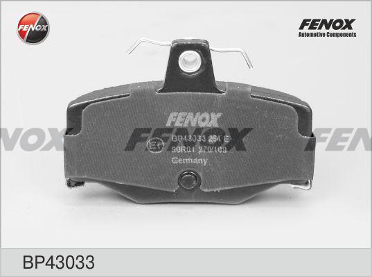Fenox BP43033 - Тормозные колодки, дисковые, комплект autodnr.net