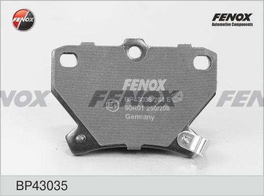 Fenox BP43035 - Гальмівні колодки, дискові гальма autocars.com.ua