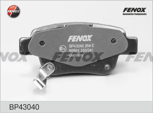 Fenox BP43040 - Гальмівні колодки, дискові гальма autocars.com.ua