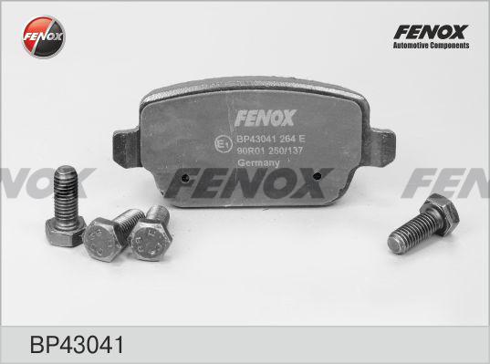 Fenox BP43041 - Тормозные колодки, дисковые, комплект avtokuzovplus.com.ua