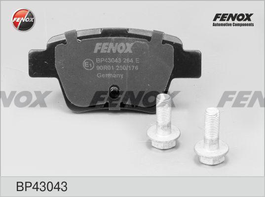 Fenox BP43043 - Тормозные колодки, дисковые, комплект autodnr.net