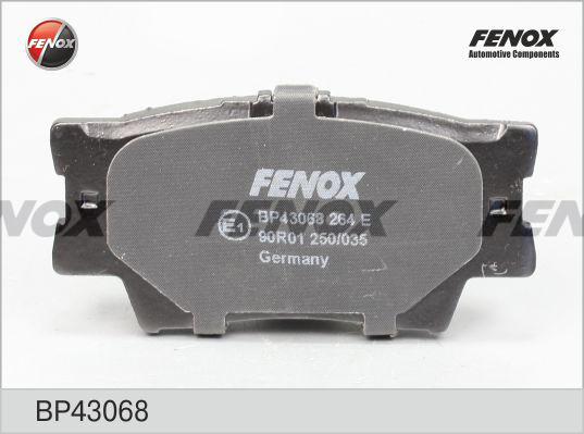 Fenox BP43068 - Тормозные колодки, дисковые, комплект avtokuzovplus.com.ua