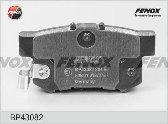 Fenox BP43082 - Тормозные колодки, дисковые, комплект avtokuzovplus.com.ua