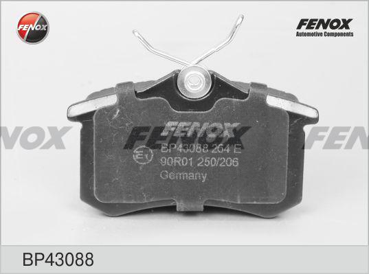Fenox BP43088 - Тормозные колодки, дисковые, комплект avtokuzovplus.com.ua
