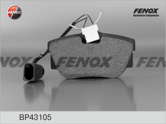 Fenox BP43105 - Тормозные колодки, дисковые, комплект avtokuzovplus.com.ua