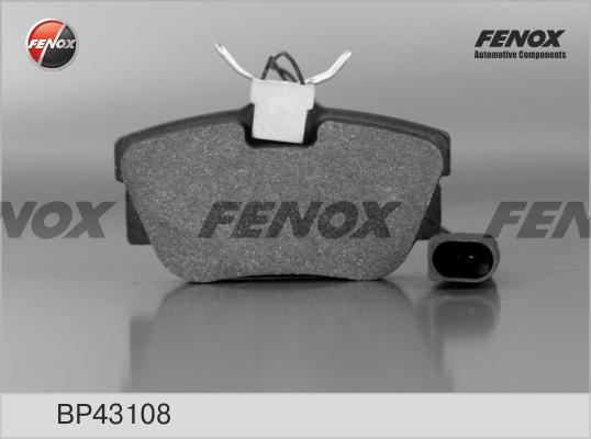Fenox BP43108 - Тормозные колодки, дисковые, комплект autodnr.net