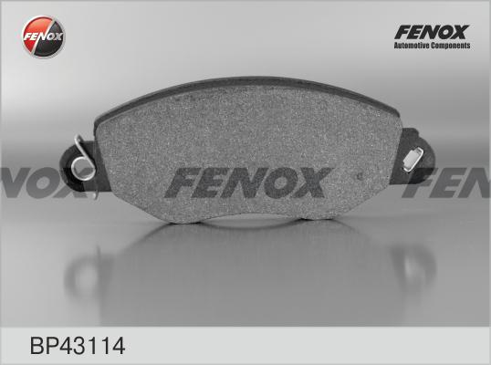 Fenox BP43114 - Тормозные колодки, дисковые, комплект avtokuzovplus.com.ua