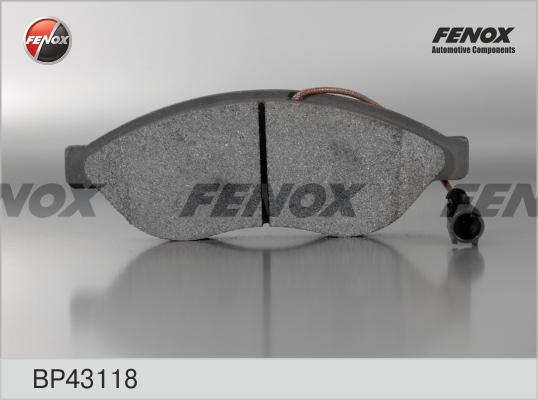 Fenox BP43118 - Тормозные колодки, дисковые, комплект autodnr.net