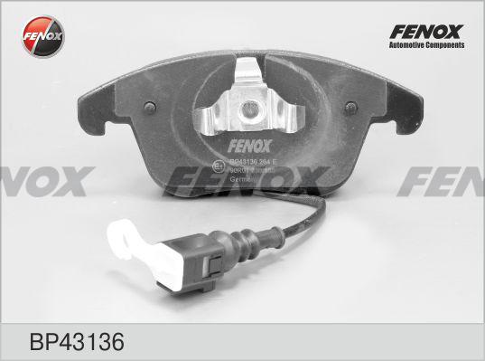 Fenox BP43136 - Тормозные колодки, дисковые, комплект avtokuzovplus.com.ua