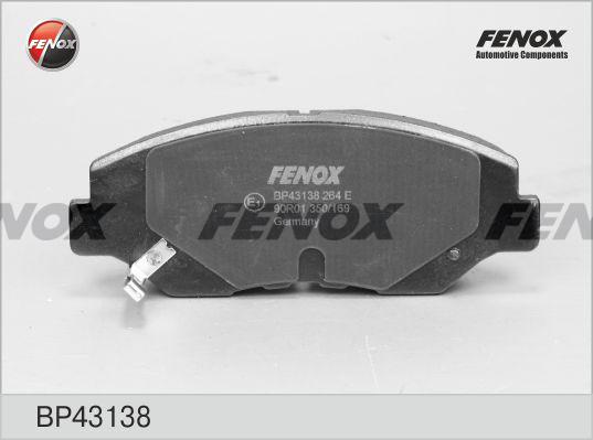 Fenox BP43138 - Тормозные колодки, дисковые, комплект autodnr.net