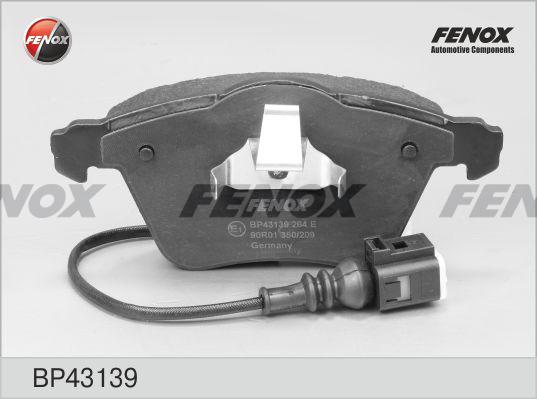 Fenox BP43139 - Гальмівні колодки, дискові гальма autocars.com.ua