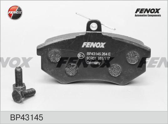 Fenox BP43145 - Гальмівні колодки, дискові гальма autocars.com.ua