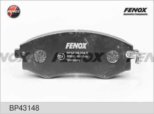 Fenox BP43148 - Тормозные колодки, дисковые, комплект avtokuzovplus.com.ua