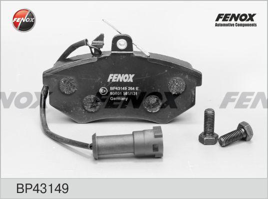 Fenox BP43149 - Гальмівні колодки, дискові гальма autocars.com.ua
