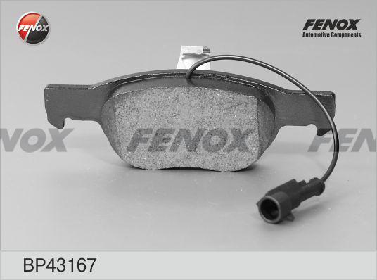 Fenox BP43167 - Тормозные колодки, дисковые, комплект autodnr.net