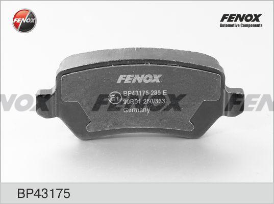Fenox BP43175 - Гальмівні колодки, дискові гальма autocars.com.ua