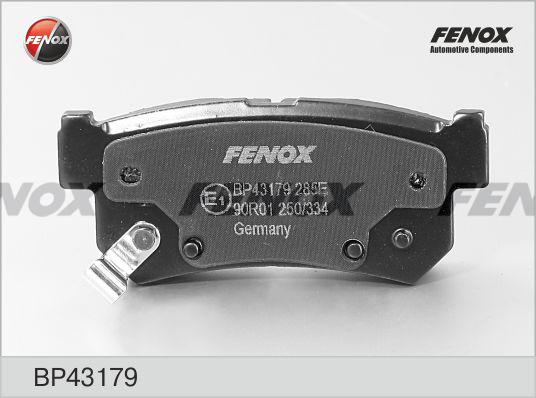 Fenox BP43179 - Тормозные колодки, дисковые, комплект avtokuzovplus.com.ua