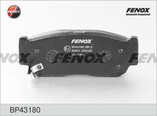 Fenox BP43180 - Тормозные колодки, дисковые, комплект avtokuzovplus.com.ua