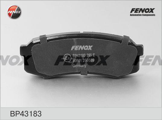 Fenox BP43183 - Тормозные колодки, дисковые, комплект avtokuzovplus.com.ua