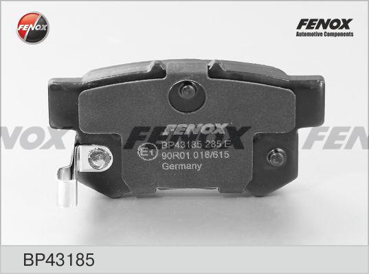 Fenox BP43185 - Тормозные колодки, дисковые, комплект avtokuzovplus.com.ua