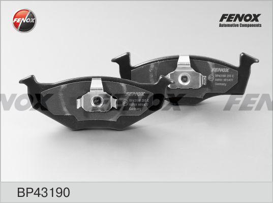 Fenox BP43190 - Тормозные колодки, дисковые, комплект autodnr.net