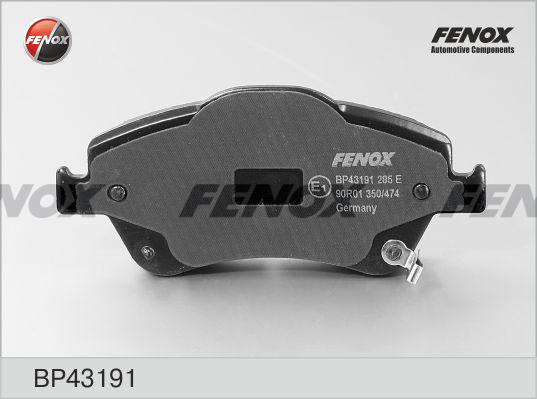 Fenox BP43191 - Тормозные колодки, дисковые, комплект avtokuzovplus.com.ua