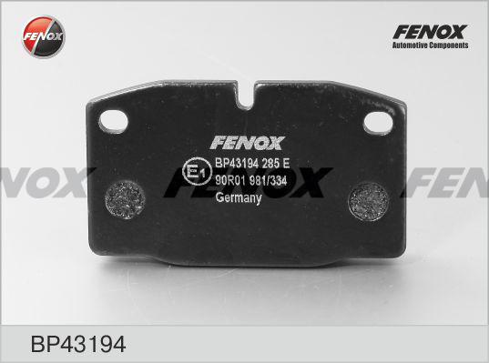 Fenox BP43194 - Тормозные колодки, дисковые, комплект avtokuzovplus.com.ua