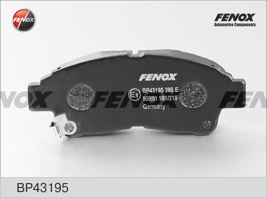 Fenox BP43195 - Тормозные колодки, дисковые, комплект avtokuzovplus.com.ua