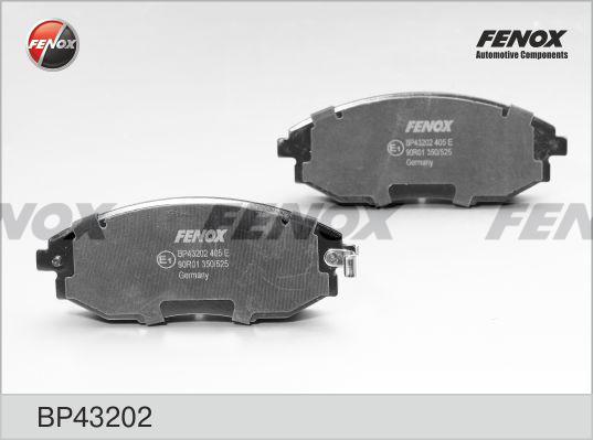 Fenox BP43202 - Тормозные колодки, дисковые, комплект autodnr.net