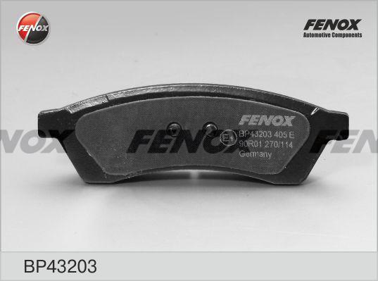 Fenox BP43203 - Гальмівні колодки, дискові гальма autocars.com.ua