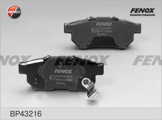 Fenox BP43216 - Тормозные колодки, дисковые, комплект avtokuzovplus.com.ua