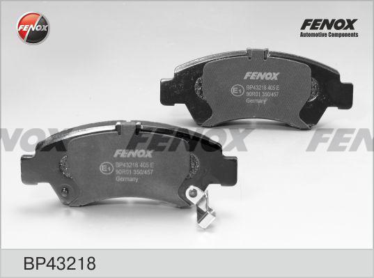 Fenox BP43218 - Гальмівні колодки, дискові гальма autocars.com.ua