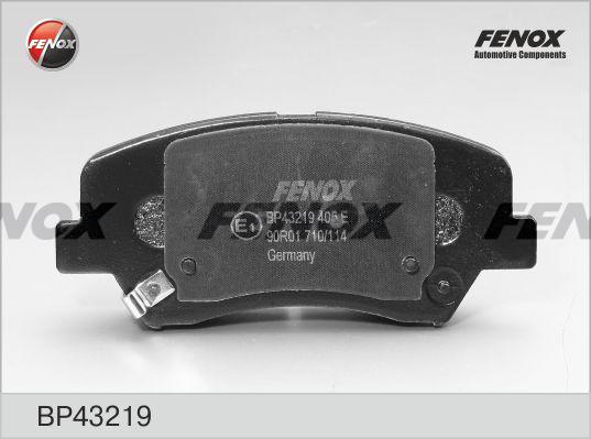 Fenox BP43219 - Тормозные колодки, дисковые, комплект avtokuzovplus.com.ua