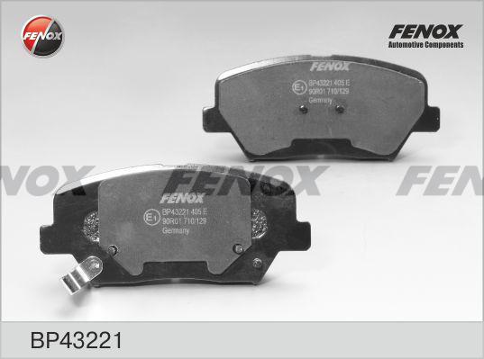 Fenox BP43221 - Тормозные колодки, дисковые, комплект avtokuzovplus.com.ua