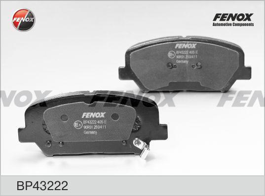Fenox BP43222 - Тормозные колодки, дисковые, комплект autodnr.net