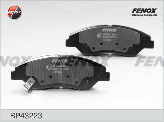 Fenox BP43223 - Тормозные колодки, дисковые, комплект autodnr.net