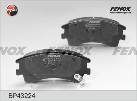 Fenox BP43224 - Тормозные колодки, дисковые, комплект avtokuzovplus.com.ua