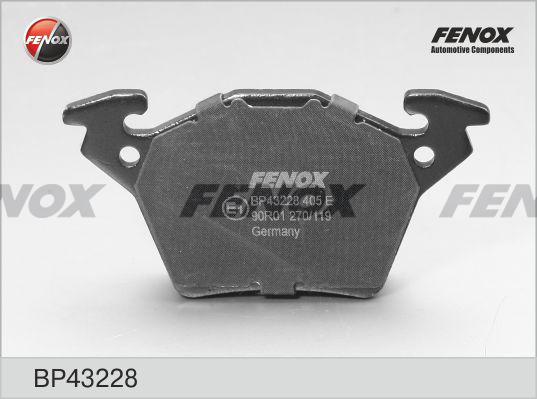 Fenox BP43228 - Тормозные колодки, дисковые, комплект avtokuzovplus.com.ua