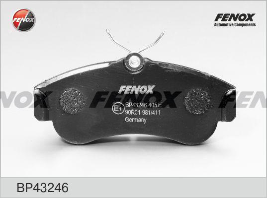 Fenox BP43246 - Тормозные колодки, дисковые, комплект avtokuzovplus.com.ua