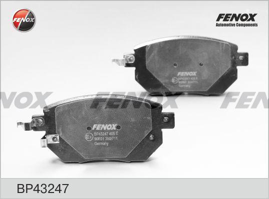 Fenox BP43247 - Гальмівні колодки, дискові гальма autocars.com.ua