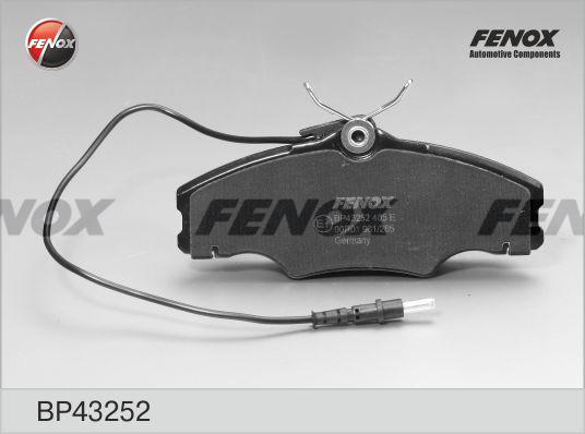 Fenox BP43252 - Тормозные колодки, дисковые, комплект avtokuzovplus.com.ua