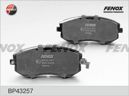 Fenox BP43257 - Тормозные колодки, дисковые, комплект avtokuzovplus.com.ua