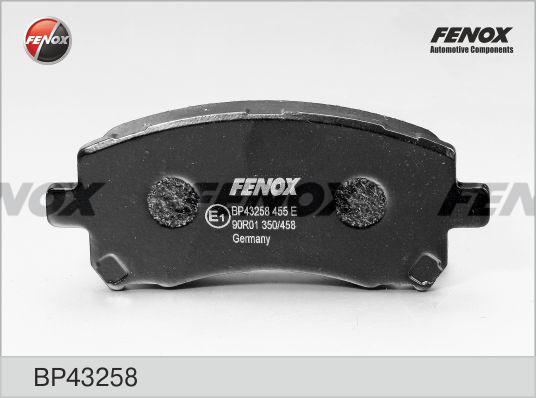 Fenox BP43258 - Гальмівні колодки, дискові гальма autocars.com.ua
